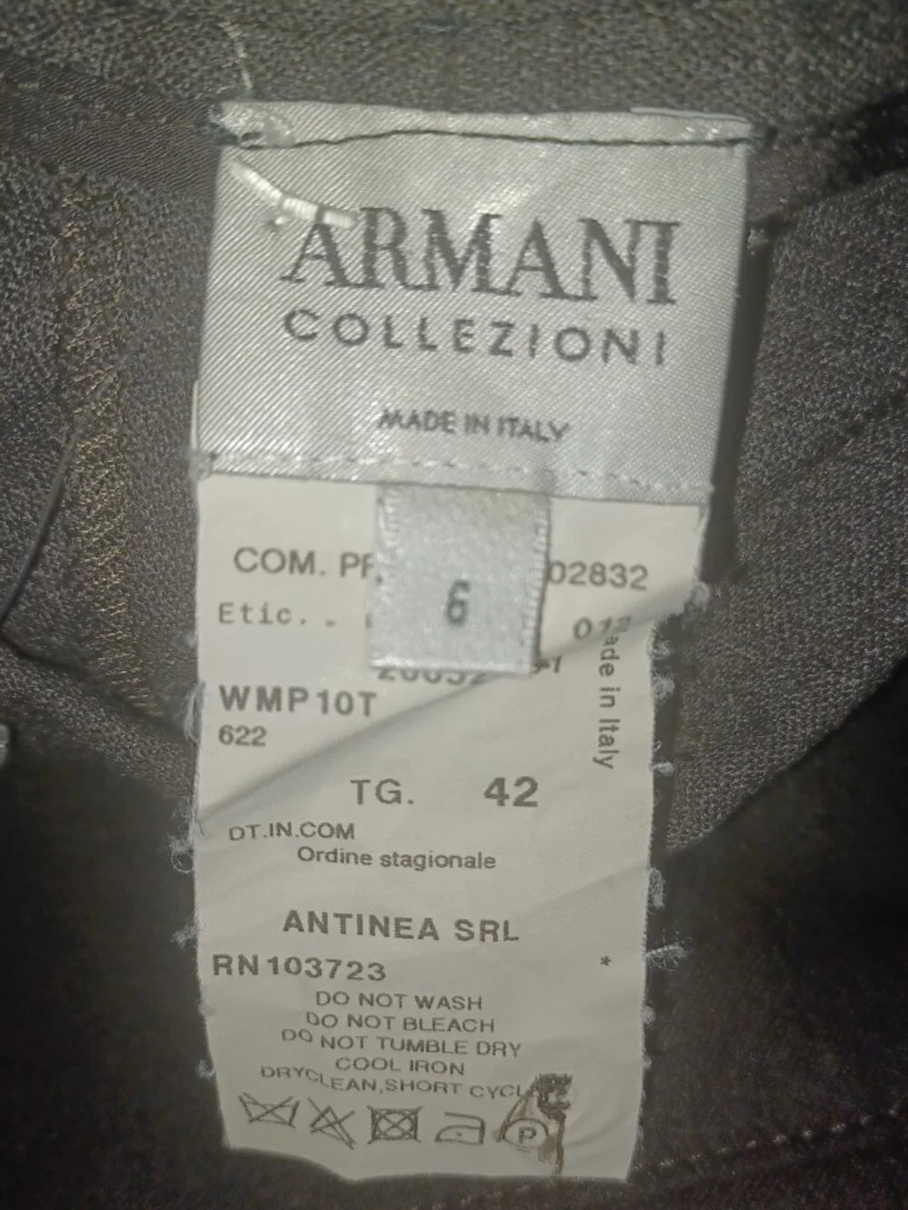 Armani Collezioni Antinea Dark Gray Virgin Wool Flare Trousers Size 6